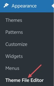 wordpress theme file editor